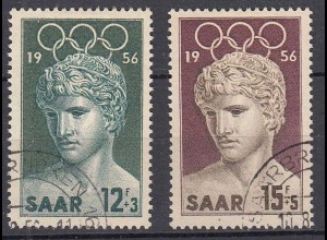 Saar Saarland -1956 Mi. 371-372 Olympische Sommerspiele gestempelt used (70529