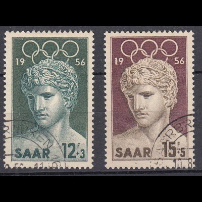 Saar Saarland -1956 Mi. 371-372 Olympische Sommerspiele gestempelt used (70529