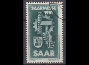Saarland 1951 Mi. 306 – Saarmesse Saarbrücken gestempelt used (70547