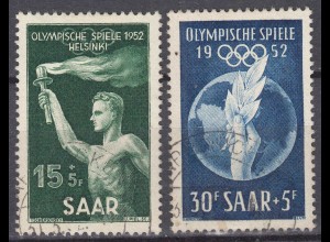 Saarland 1952 Mi. 314-315 – Olympiade Helsinki gestempelt used (70550