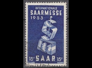 Saarland 1953 Mi. 341 – Saarmesse in Saarbrücken gestempelt used (70555