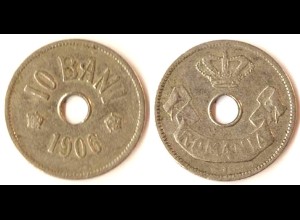 Rumänien - Romania 10 Bani Münze 1906 (079