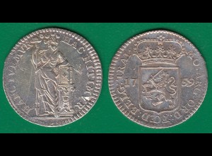 Niederlande 1/4 Gulden 1759 Münzmeisterprägung Provinz (Utrecht) (32524