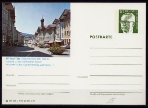 BRD Bundesrepublik Ganzsache Bildpostkarte 817 Bad Tölz (d074
