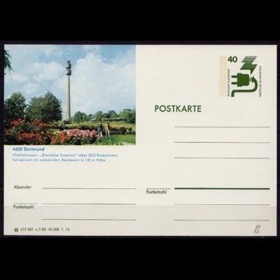 BRD Bundesrepublik Ganzsache Bildpostkarte 4600 Dortmund (d082