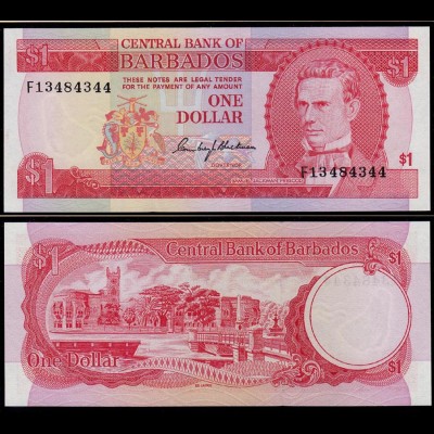 Barbados 1 Dollar Banknote 1973 Pick 29a UNC (1) (d111
