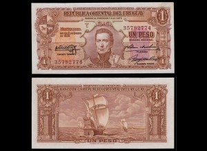 URUGUAY - 1 Peso Banknote 1939 UNC (1) Pick 35b (d158