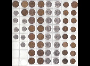Niederlande 59 Stück Kursmünzen viele verschiedene Jahrgänge Gelegenheit (R843