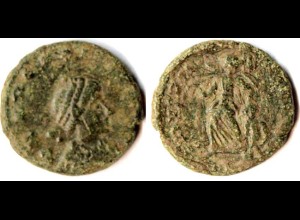 Rom Römisches Kaiserreich Arcadius Büste mit Diadem RS Victoria + Gefangener 