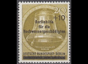 Berlin 1956 Mi. 155 postfrisch MNH 20 + 10 Pfennig Hochwassergeschädigte (70566