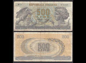 Italien - Italy 500 Lire Banknote 1966 Pick 93a F (4) (32643