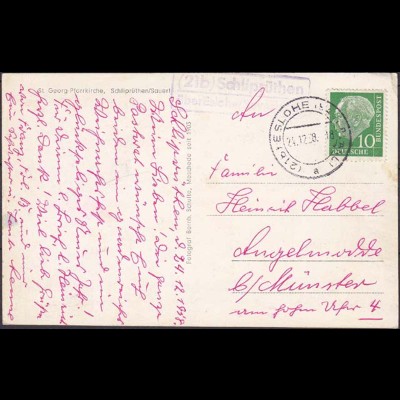 AK Karte Posthilfstelle Landpost Schliprüthen über Eslohe 1958 (4428