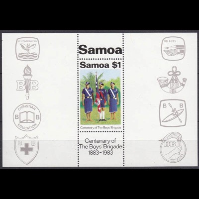 Samoa Pfadfinder SCOUTS Block 1983 ** (5268