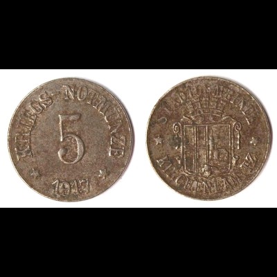 5 Pfennig Kriegs-Notgeld Münze Gemeinde Kirchenlamitz 1917 (5616