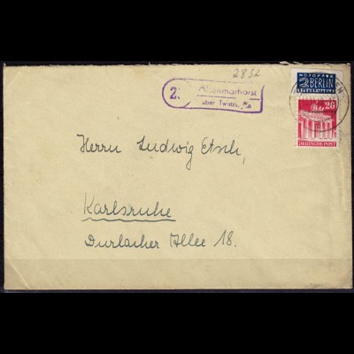 Brief Posthilfstelle/Landpost Altenmarholst über Twistringen 1948 (6057