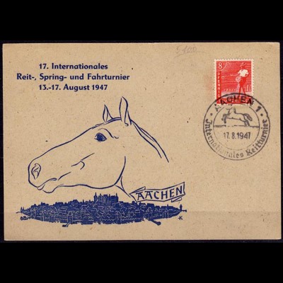 Aachen 17.Internationales Reit-Spring- Fahrturnier 17-8-1947 SST Pferde
