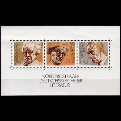 GERMANY S/SHEET 1978 Nobel Laureates Block 16 ** MNH (6757