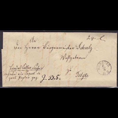 Münster Westfalen Bürgemeisterbrief nach Telgte 1843 (5808