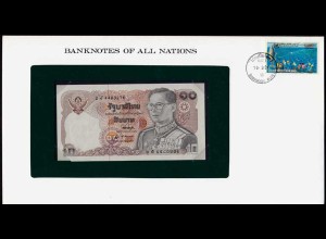Banknotes of All Nations Thailand 10 Bath 1980 Pick 87 UNC King Rama IX (15619