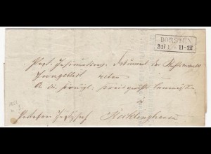Preussen Dorsten/Recklinghausen Post-Insinuations-Document 31-1-1852 (12156