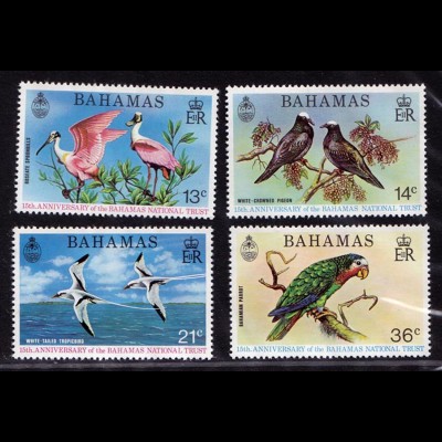 Bahamas Vögel Birds Animals Wildlife Satz 1974 ** MNH (9020