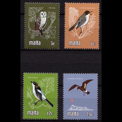 Malta Mi.624-27 Vögel Birds Animals Wildlife 1981 ** MNH (9143