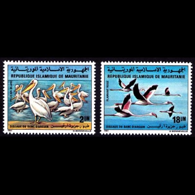 Mauretanien Mauretania 738-739 Vögel Birds Wildlife 1981 ** (9149