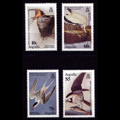 Anguilla 634-637 Vögel Birds Tiere Animals Set 1983 ** MNH (9198