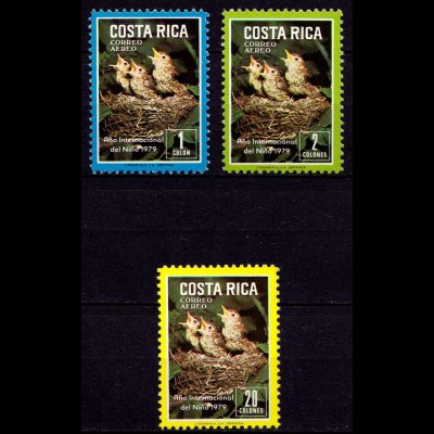 Costa Rica 1029-1031 Vögel Birds Tiere Wildlife 1979 ** (9254