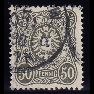 Deutsches Reich 50 Pfennig 44 b geprüft Zenker BPP gestempelt (10374