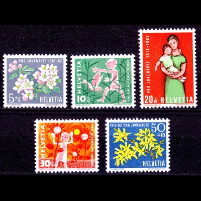 Schweiz Swiss Switzerland Mi. 758-762 Pro Juventute 1962 ** (11205