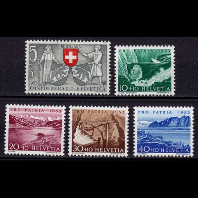 Schweiz - Switzerland Mi. 580-584 ** Pro Patria 1953 (11225