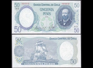 CHILE - 50 Pesos Banknote 1981 Pick 151b UNC (1) B14 (d156