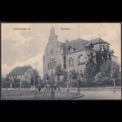 AK Ennigloh, Bünde Kreis Herford Westfalen Amtshaus 1918 (17036