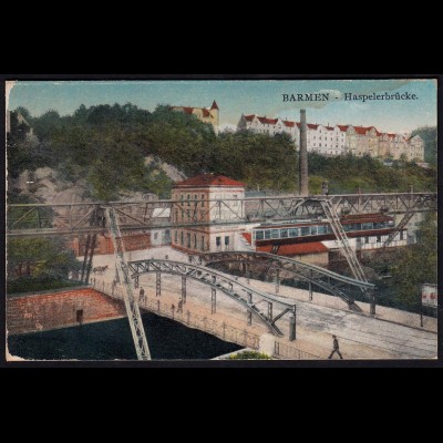 AK Barmen Haspeler Brücke Schwebebahn 1928 (17233