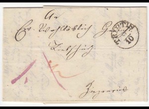 Sachsen Triptis R1 kleiner hübscher Brief mit Inhalt 1848 taxiert (d645