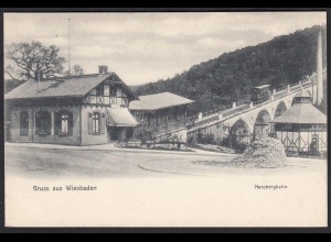AK Gruss aus Wiesbaden Nerobergbahn (17333