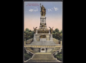 AK Litho Niederwald-Denkmal Bresla nach Magdeburg 1916 Feldpost (17349