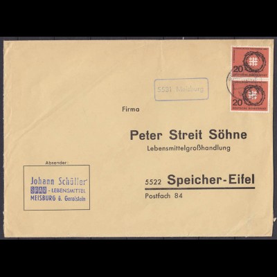 Brief Posthilfstelle Meisburg über Gerolstein (4298