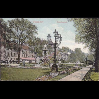 AK Düsseldorf Corneliusplatz Park 1913 (4555