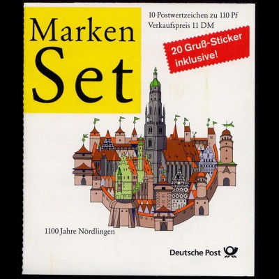Bund Markenheftchen 37 Germany Booklet Nördlingen ** (8314