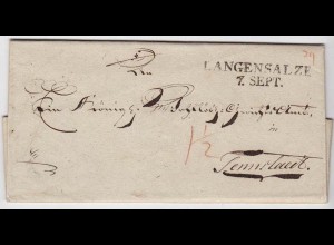 Preussen Langensalza - Tennstedt 1824 an Königl.Wohllöbliches Gerichtsamt (d661