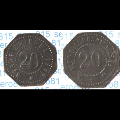 Zwiesel 20 Pfennig Notgeld 1917 Z Funck 632.3 (n113