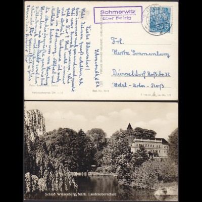 AK Schloß Wiesenberg Schmerwitz ü Belzig Posthilfstelle/Landpost