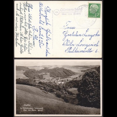 AK Elsafftal Günterscheid über Linz Rhein Posthilfstelle/Landpost 1958 (12215