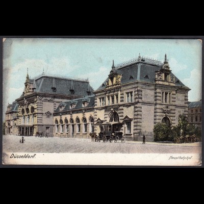AK Düsseldorf Bahnhof Hauptbahnhof 1908 (12309