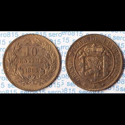 Luxemburg - Luxembourg 10 C. 1865 A WILLEM III Erhaltung (p320