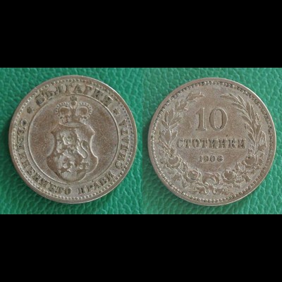 Bulgarien - Bulgaria 10 Stotinki Münze 1906 (17796