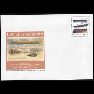 BRD BUNDESREPUBLIK Bund Sonder-Ganzsachen Zeppelin 110 Pfg. 2000 (14474