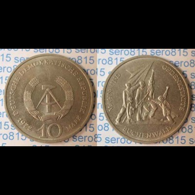 DDR 10 Mark von 1972 Gedenkstätte Buchenwald bankfrisch (n204
